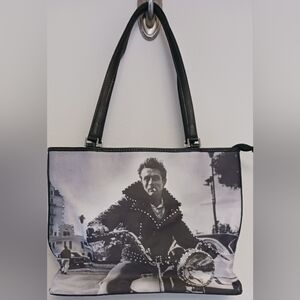 James Dean Womens Black Shoulder Bag Purse Handbag